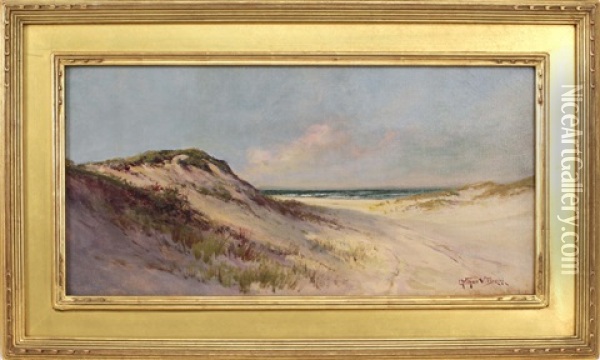Dune Scene, Likely Provincetown, Massachusetts Oil Painting - Arthur Vidal Diehl