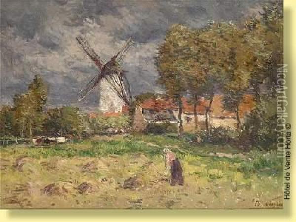 Lafenaison Avant L'orage Oil Painting - Isidore Verheyden