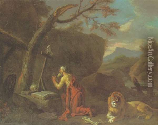 Le Penitent Saint Jerome Oil Painting - Pieter van Bloemen
