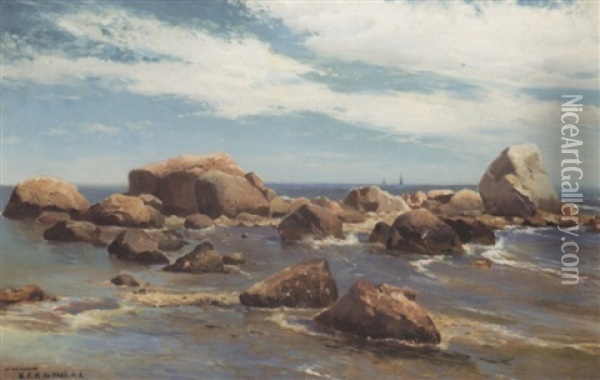 Rocky Coast Oil Painting - Mauritz Frederick Hendrick de Haas