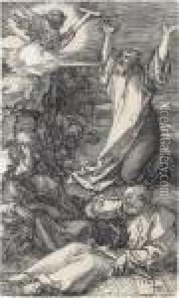 Christ On The Mount Of Olives Oil Painting - Albrecht Durer