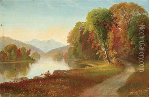 Autumn - Hudson River Valley Oil Painting - Daniel Charles Grose