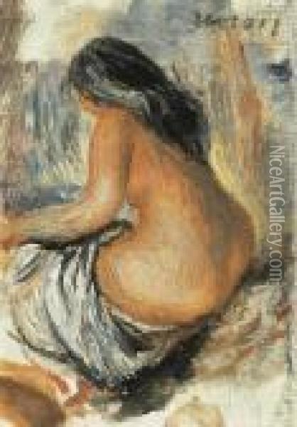 Baigneuse De Dos Oil Painting - Pierre Auguste Renoir