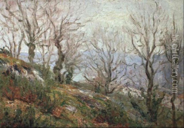 Sur La Montagne St. Givene Oil Painting - Henry Moret