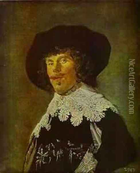 Portrait Of An Officer 1916 Oil Painting - Frans Hals