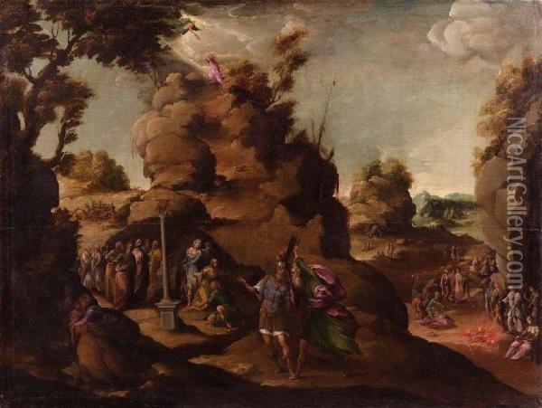 Storie Di Mose Oil Painting - Domenico Carpinoni