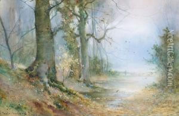 Early Springtime At Burnham Oil Painting - Thomas Tayler Ireland