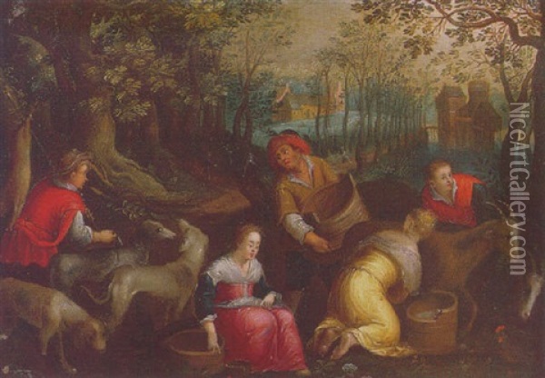 Scene Pastorale Oil Painting - Jacopo dal Ponte Bassano