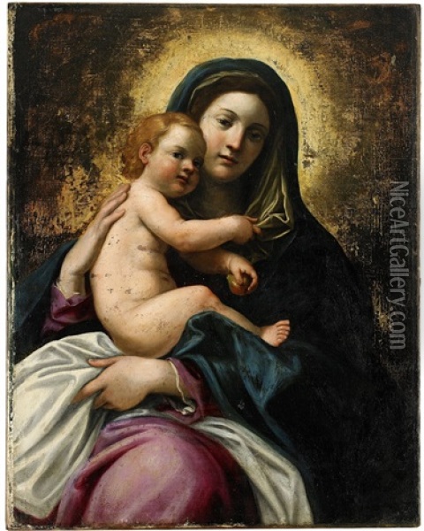 The Virgin And Child Oil Painting - Ludovico Carracci