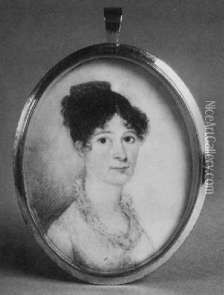 Portrait Of Julia Clarke Brewster Oil Painting - John Brewster Jr.