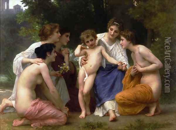 L'admiration Oil Painting - William-Adolphe Bouguereau