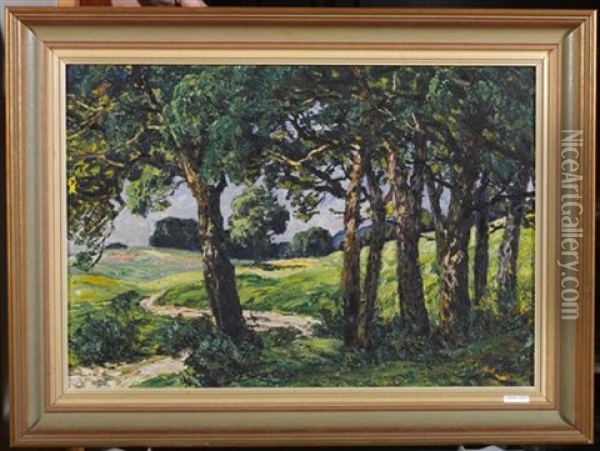 Waldweg Oil Painting - Hugo (Emil Albert Hugo) Kreyssig