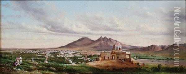 View Of Monterrey Oil Painting - Conrad Wise Chapman