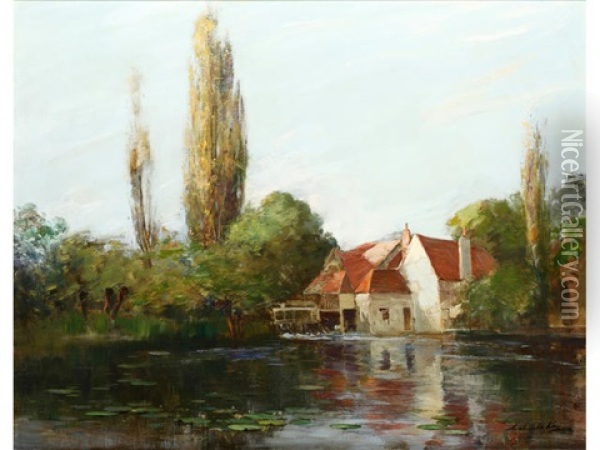 Iffley Mill, On The Thames Oil Painting - Archibald Kay