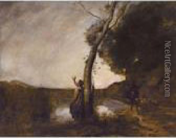 L'etoile Du Berger Oil Painting - Jean-Baptiste-Camille Corot