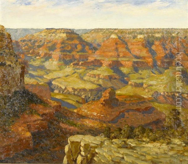 The Grand Canyon Oil Painting - Richard Dey de Ribcowsky