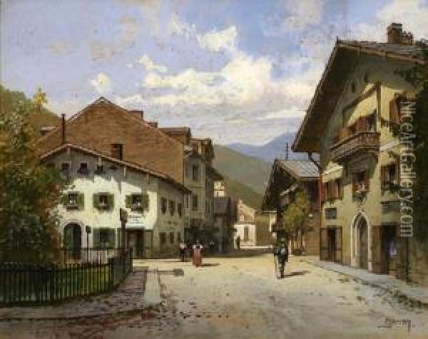 Seestrase In Zell Am See Oil Painting - Georg Janny