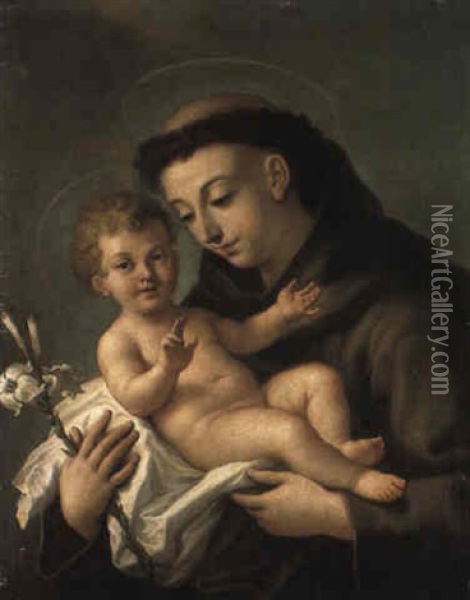 Saint Anthony Of Padua With The Christ Child Oil Painting - Paolo de Matteis