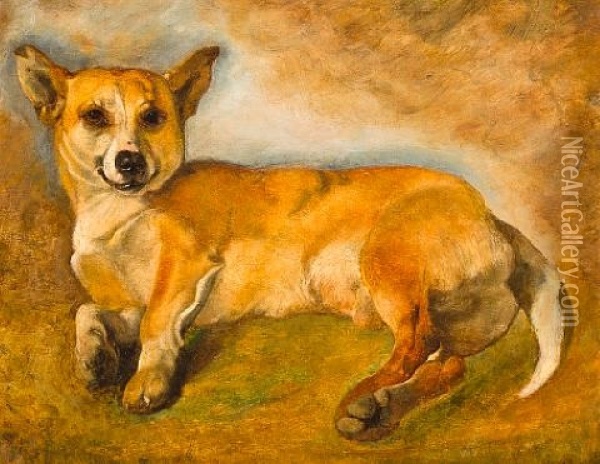 Portrait Of A Dog Oil Painting - Sir Edwin Henry Landseer