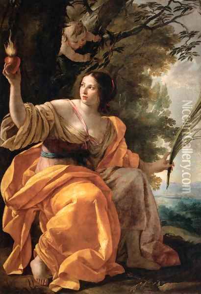 Heavenly Charity Oil Painting - Simon Vouet