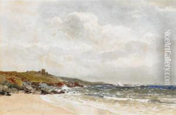 Coastal Scene Oil Painting - Lucius Richard O'Brien
