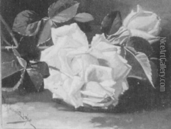 Roses Oil Painting - Edward Chalmers Leavitt