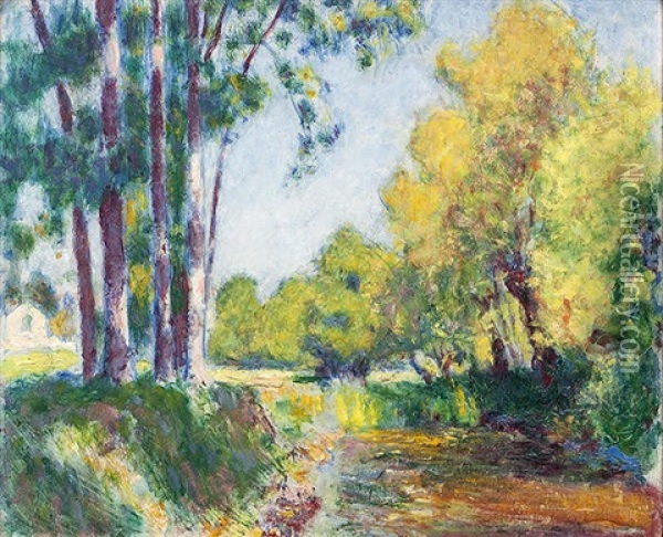 Landscape With Trees, Nueil-sur-layon Oil Painting - Roderic O'Conor
