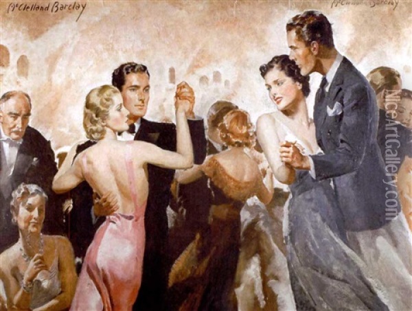 Dance Party Oil Painting - Mcclelland Barclay