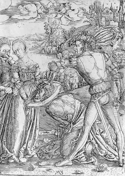 The Beheading of St John the Baptist c. 1500 Oil Painting - Master M Z