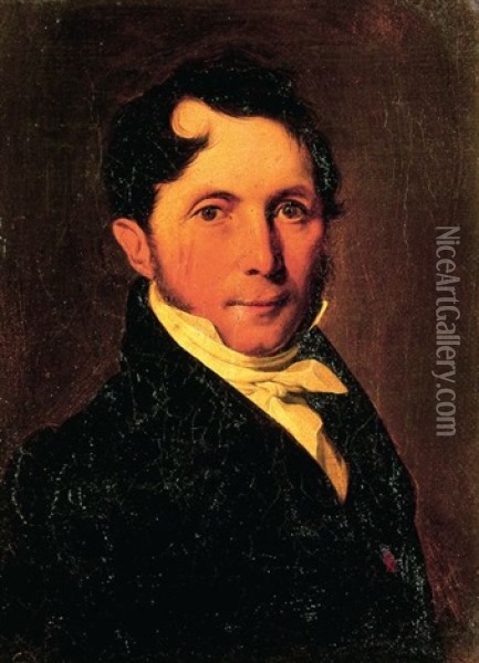 Portrait De Pierre-louis De Vilmorin (?) Oil Painting - Louis Leopold Boilly