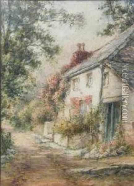 The Old Cottage Oil Painting - Frederick Parr