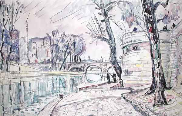 Paris - River Scene Oil Painting - Paul Signac