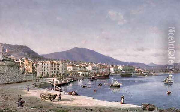 Seaview at Ajaccio, Corsica, 1882 Oil Painting - Jean Francois Peraldi