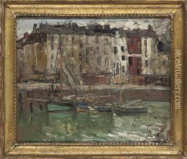 Dieppe Harbour Oil Painting - Alexander Jamieson