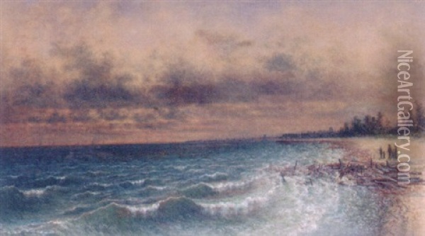 Lake Michigan Scene Oil Painting - John Olson Hammerstad