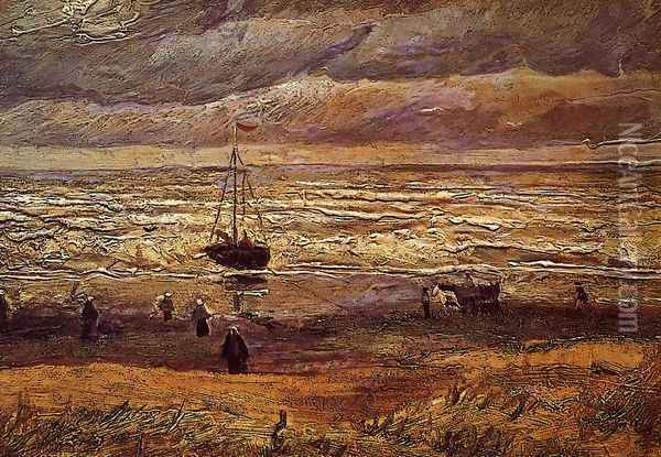 The Beach at Scheveningen Oil Painting - Vincent Van Gogh
