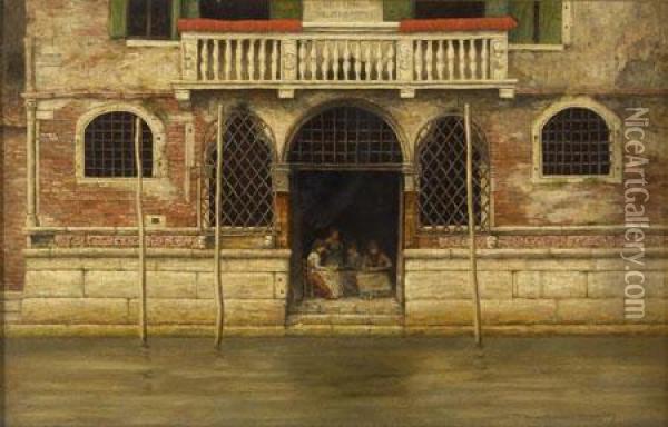 Doorway On The Grand Canal, Venice Oil Painting - Mortimer Luddington Mempes