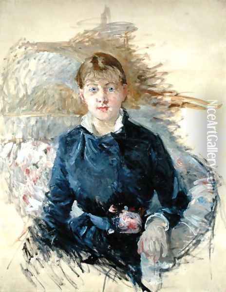 Portrait of Louise Riesener 1881 Oil Painting - Berthe Morisot