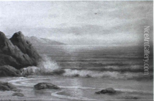 Breaking Surf: Monterey, California Oil Painting - Alexis Matthew Podchernikoff