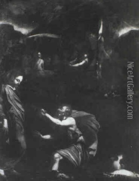 San Pietro Salvato Dalle Acque Oil Painting - Cavaliere Giovanni Baglione