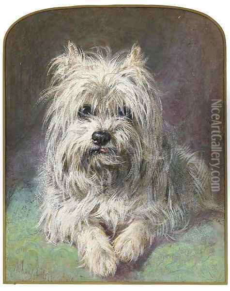 A West Highland terrier Oil Painting - Gourlay Steele