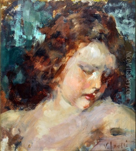 Bambina Oil Painting - Vincenzo Irolli