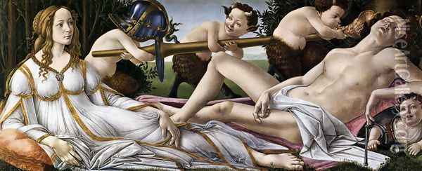 Venus and Mars c. 1483 Oil Painting - Sandro Botticelli