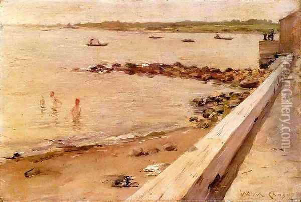 The Bathers Oil Painting - William Merritt Chase