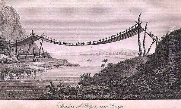 Bridge of Ropes near Penipe Oil Painting - Humboldt, Friedrich Alexander, Baron von