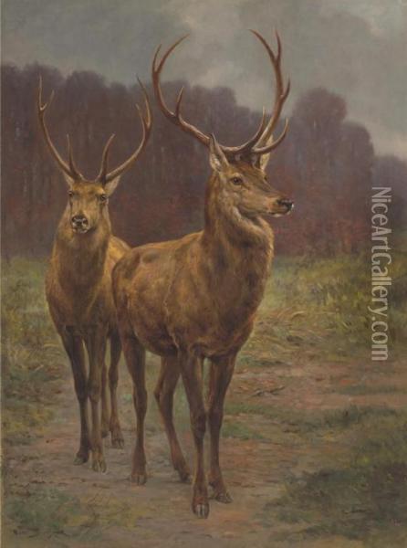 Monarchs Of The Forest Oil Painting - Rosa Bonheur