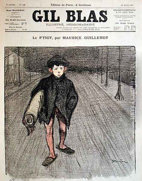 The Little Boy, from Gil Blas, 1897 Oil Painting - Theophile Alexandre Steinlen