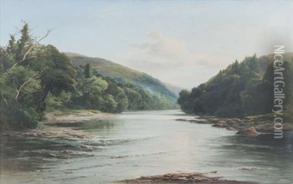 'meeting Of The Waters', Vale Of Avoca Oil Painting - Patrick Vincent Duffy