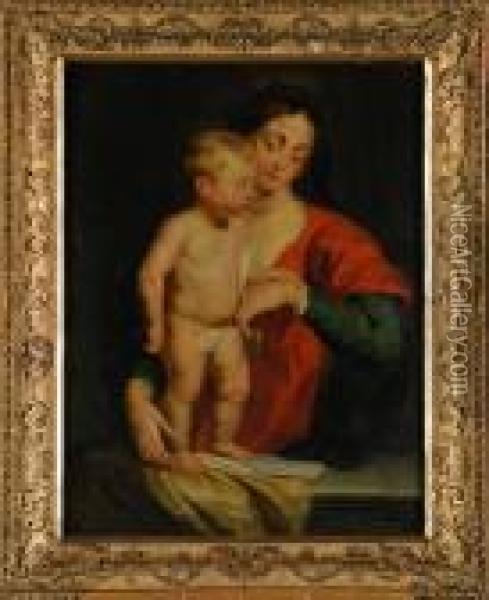 Vierge A L'enfant Oil Painting - Peter Paul Rubens