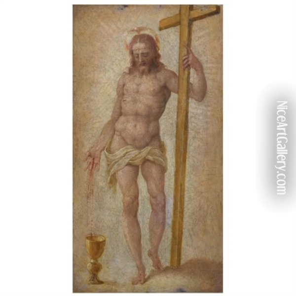 Florence Christ The Redeemer Oil Painting - Tommaso Manzuoli